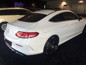 Mercedes Classe C180 Coupé blanche